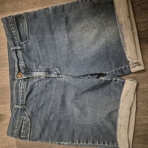 Juicy Couture Tan Blue Jean Shorts with Rolled Hems